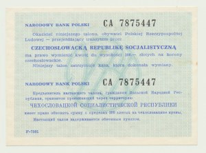 NBP transit voucher 200 zloty 1988 for koruna, Czechoslovakia, large ser. CA