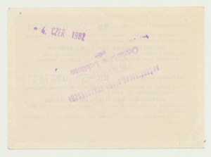 NBP transit voucher 150 zloty 1982 for lei, Romania, lowercase ser. RB, exceptionally early vintage