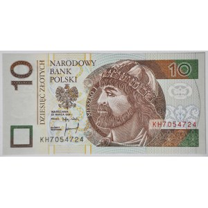 10 złotych 1994, seria KH, rzadka w UNC