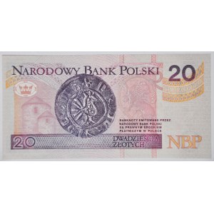 20 złotych 1994, seria GS, rzadka w UNC