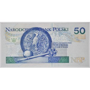 50 złotych 1994, seria GI, rzadka w UNC