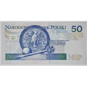 50 złotych 1994, seria GW, rzadka w UNC