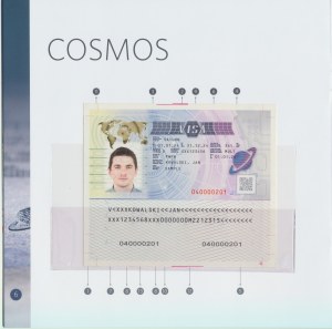 PWPW, folder with test VISA card