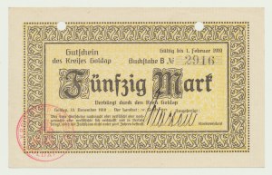 East Prussia (Ostpreussen), Goldap County (Kreis Goldap), 50 marks 13.11.1918, rarer