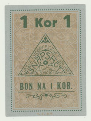 Lviv, Photo Company - Snapshot, Voucher for 1 crown (1919)