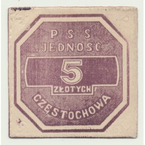 5 złotych PSS Częstochowa, bez daty