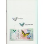 Francia, Oberthur Fiduciaire, cinque note promozionali L'arte delle farfalle.