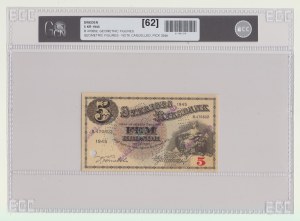 Sweden 5 crowns 1945