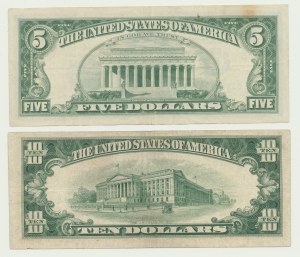 United States of America (USA),1 dollar 1950 and 5 dollars 1963 with an asterisk