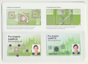 Switzerland, Kinegram - an example of very impressive optical security features on an ID card
