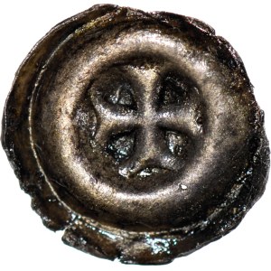 R,- Jedrzejow, Cistercian Abbey XIVw, Brakteat, Greek cross