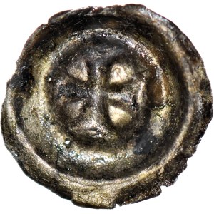 R,- Jedrzejow, Cistercian Abbey XIVw, Brakteat, Greek cross