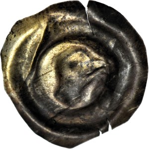 RRR-, Lower Silesia, broad brakteat, 2nd half of 13th century, eagle head