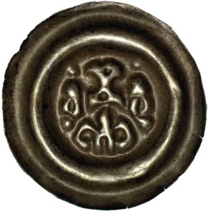RRR-, Silesia 13th century, Brakteat wide, Eagle over gate