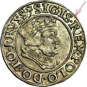 RRR-, Sigismund I the Old, Grosz 1535, Gdansk, without (ruler's designation) I after SIGIS, Romanian R*