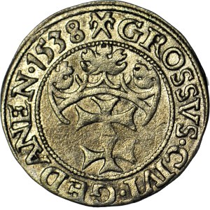 RRR-, Sigismund I the Old, Grosz 1535, Gdansk, without (ruler's designation) I after SIGIS, Romanian R*