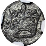 RR-, Sigismund I the Old, Denarius without date, Cracow, Narrow Crown, WITHOUT SIGN, R7