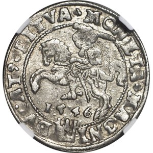 R-, Sigismund II Augustus Grosz per Lithuanian foot 1546, Vilnius, magnificent