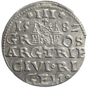 Stefan Batory, Trojak 1582, Ryga, rzadszy