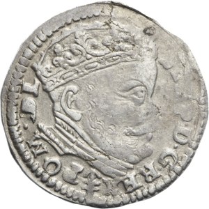 Stefan Batory, Trojak 1586, Vilnius, coat of arms Fox