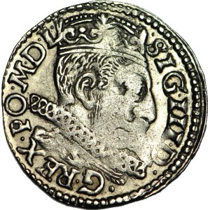 RR-, Sigismond III Vasa, Trojak 1598, Poznań, GRLS poinçonné sur GROS