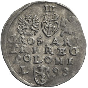 Sigismund III Vasa, Trojak 1598, Lublin, L from the left of Lewart