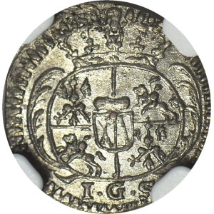 R-, August II the Strong, Halerz 1725 IGS, beautiful