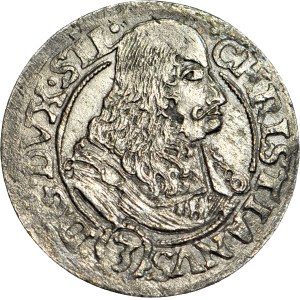 R-, Silesia, Chrystian Wallach, 3 krajcary 1669, Brzeg, unlisted, beautiful