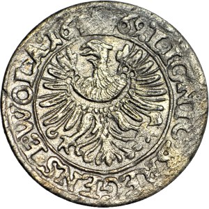 R-, Silesia, Chrystian Wallach, 3 krajcary 1669, Brzeg, unlisted, beautiful