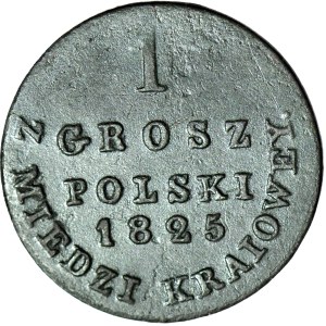 Kingdom of Poland, 1 Polish grosz 1825 FROM KRAINE COPPER