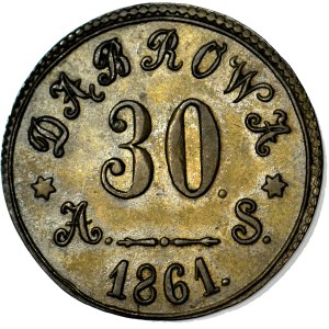 30 kopecks 1861, dominion Dabrowa (district Srem) minted