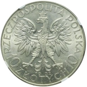 10 złotych 1932, Głowa kobiety, Warszawa, piękne