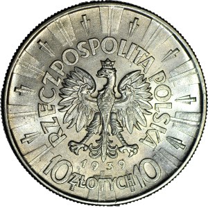 10 złotych 1939, Piłsudski, menniczy