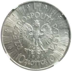 10 gold 1938, Pilsudski, minted