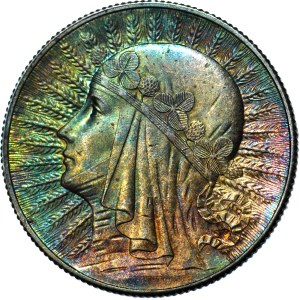 5 gold 1932, Head, London, mint, magnificent