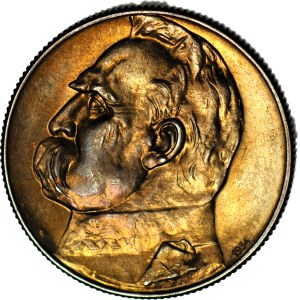5 gold 1934, Pilsudski, shooting eagle, minted