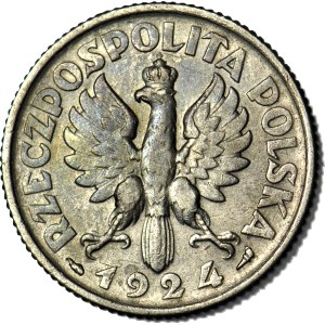 1 złoty 1924, Żniwiarka, róg i pochodnia (Paryż), ładne