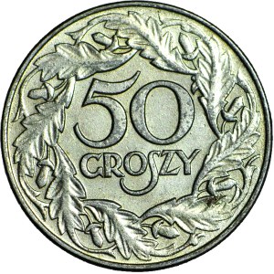 50 groszy 1938 niklowane, mennicze