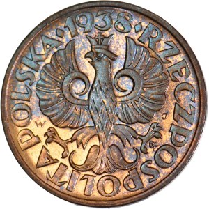 2 pennies 1938, mint red
