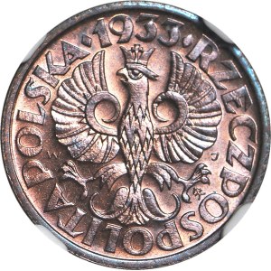 1 penny 1933, mint, color RB