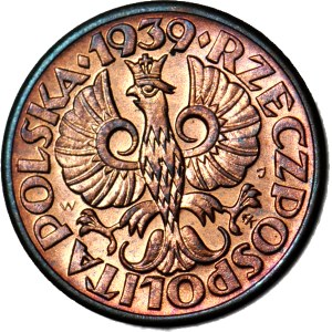 1 penny 1939, mint, magnificent, red