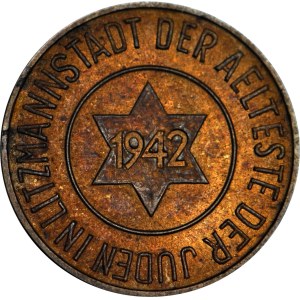 Ghetto, 10 fenig 1942, SAMPLE in Copper, counterfeit to the detriment of collectors