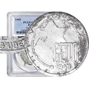 RRR-, Ghetto, 10 Mar 1943 ALUMINIUM! without the dots over the U in ÜBER variety 14/7