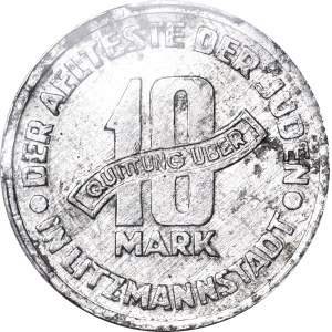 RRR-, Ghetto, 10 Mar 1943 ALUMINIUM! without the dots over the U in ÜBER variety 14/7