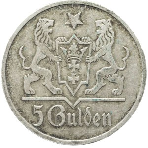 Free City of Danzig, 5 guilders 1923, Berlin