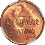 Freie Stadt Danzig, 2 fenigs 1937, postfrisch, Farbe RD