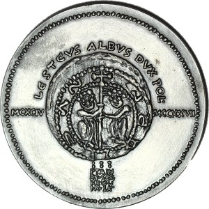 Medal, Seria Królewska - Korski, Leszek Biały, brąz srebrzony