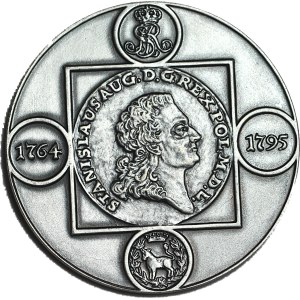 Medaile, královská série - Korski, Stanislaw A. Poniatowski, postříbřený bronz