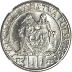 100 zlatých 1960, Mieszko a Dąbrówka, slezská orlice na štítu, SAMPLE, NIKIEL