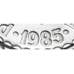 1 oro 1985, zecca, immagine del francobollo duplicata (DOPPIO SEGNO DI Zecca) - DOPPIO DIE